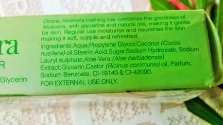 Ozone Ayurvedics Aloe Vera Bathing Bar Review Ozone Ayurvedics Aloe Vera Bathing Bar Review