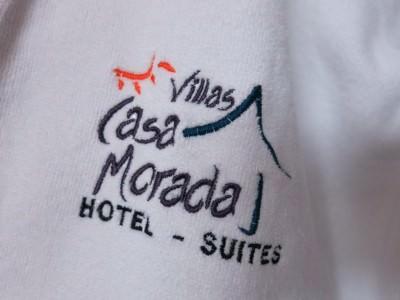 Staying at Hotel Villas Casa Morada, San Cristobal de las Casas, Mexico The custom made bath robes at Casa Morada.