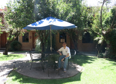 Staying at Hotel Villas Casa Morada, San Cristobal de las Casas, Mexico Relaxing in the garden at Casa Morada - San Cristobal de las Casas Mexico.