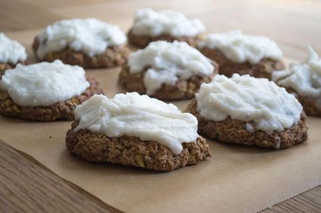 Spiced Rye and Courgette Cookies with Coconut Cream Frosting