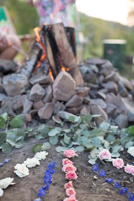 Floral campfire mandala