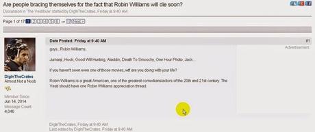 Creepy! Robin Williams Death Predicted 3 Days Ago!
