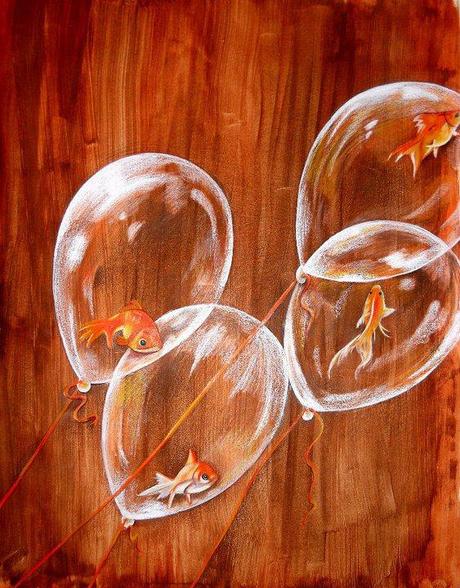 Goldfish Balloons Print from Shannon Gordy Artwork