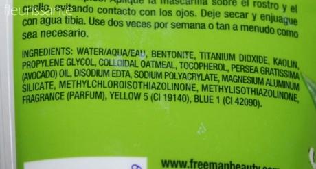 freeman avocado mask ingredients