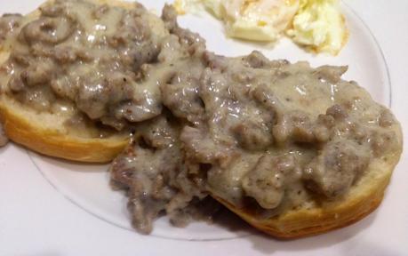 Easy, Lightened Up Biscuits and Gravy