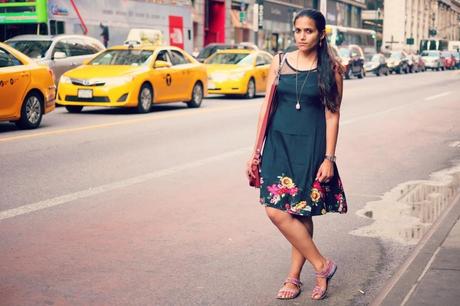 Black Dress, New York City, Flats, Tanvii.com