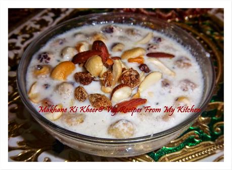 Makhane Ki Kheer,Kheer, makhane,milk, coconut,dry fruits