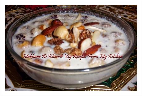 Makhane Ki Kheer,Makhane, Kheer, coconut, milk, dry fruitd
