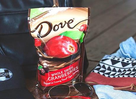 Traveling Companions & Better For You Desserts- Dove Chocolate Covered Cranberries from Sam's Club