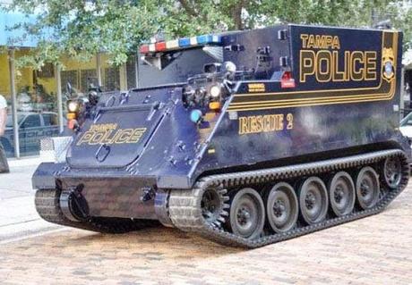 tampa militarized police vehicle