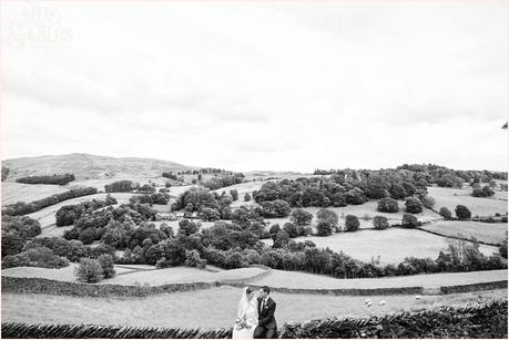 Broadoaks Wedding Photographer Windermere || Tux & Tales Photography || Bride & groom portraits in the lake district mountains