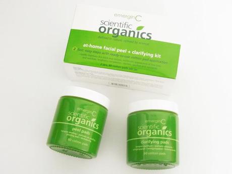 emerginC scientific organics at home facial peel + clarifying kit