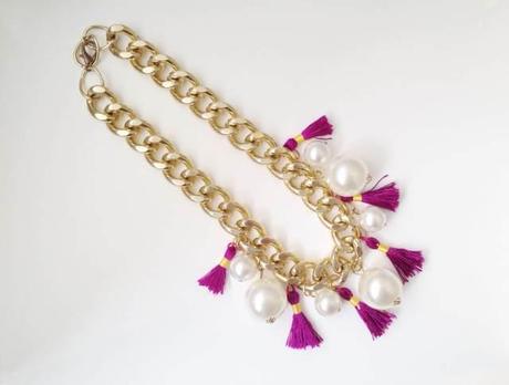 DIY Collaboration: Statement Necklace CS DIY PEARL TASSEL NECKLACE 2