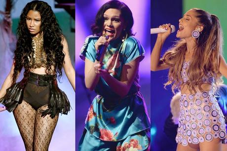 #music Ariana Grande, Nicki Minaj and Jessie J open VMAs