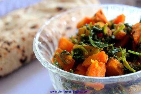 Carrots and potato Sauteed with Fresh Fenugreek Leaves | Gajar Aalu methi dry recipe