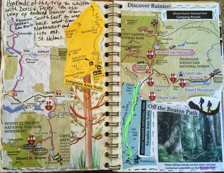Summer Travel Pages in my Re-purposed Journal