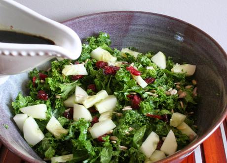 Shredded Kale Salad with Maple Balsamic Dressing  (Dairy, Gluten and MSG Free)