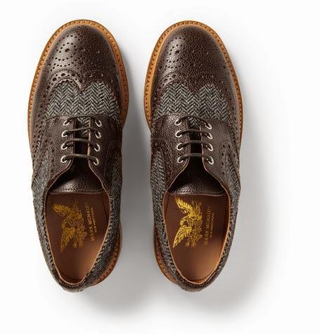 They Make Quite A Pairing:  Mark McNairy Pebble Grain Leather and Tweed Panelled Brogues