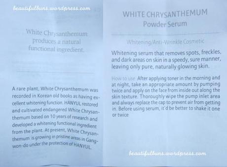 Hanyul White Chrystanthenum Powder Serum5