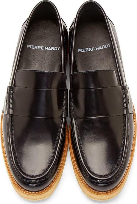 A Style To Swoon Over:  Pierre Hardy Navy Leather Penny Loafers