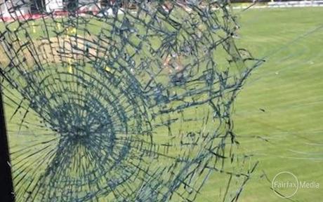 Mitchell Johnson shatters glass and peace ... posting of video costs a place !!