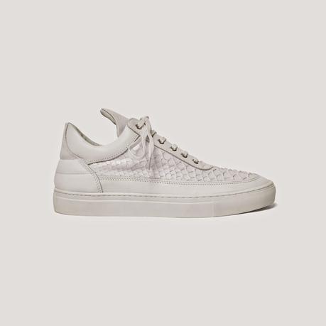 White On Past Labor Day:  Filling Pieces Low Top White Python