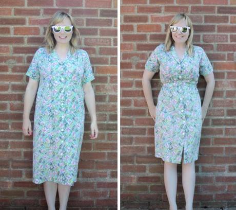 before and after vintage dress