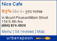 Nice Cafe on Urbanspoon