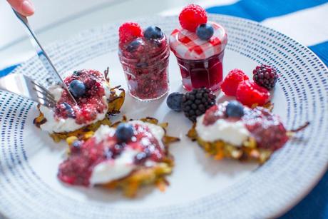 Fitness On Toast Faya Blog Girl Healthy Recipe Workout Nutrition Health Lifestyle Low Fat Sugar Pancakes Breakfast Jam Home made Berries blueberry raspberry summer idea