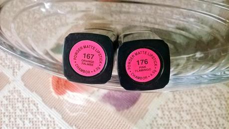 Chambor Powder Matte Lipstick in Orange Falmbe & Pink Flamingo Review Chambor Powder Matte Lipstick in Orange Falmbe & Pink Flamingo Review