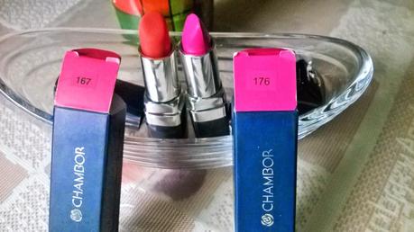 Chambor Powder Matte Lipstick in Orange Falmbe & Pink Flamingo Review Chambor Powder Matte Lipstick in Orange Falmbe & Pink Flamingo Review