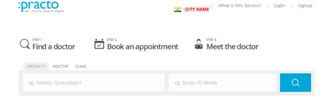 Practo - Search Engine to find doctors and book appointment