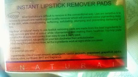 Hiphop Skin Care Instant Lipstick Remover Pads Review Hiphop Skin Care Instant Lipstick Remover Pads Review