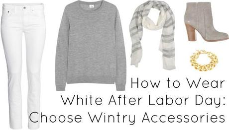 how to wear white after labor day wintry accessories