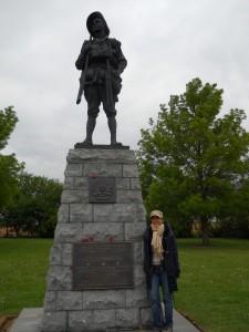 Statue dedicated to Australian Imperial Forces near Bullecoourt