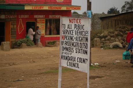 Road sign in Kenya
