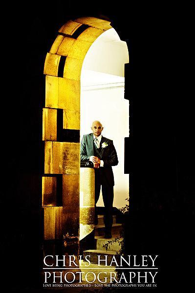 Geoff framed by an archway at Trinity College - love this.