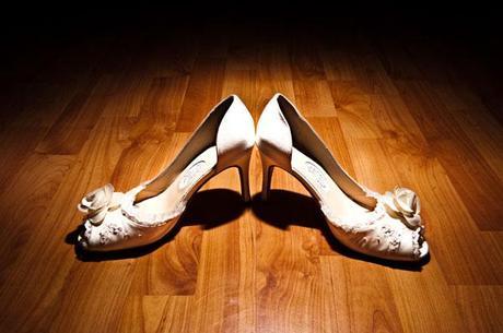 Jane's wedding shoes - I love the lace trim