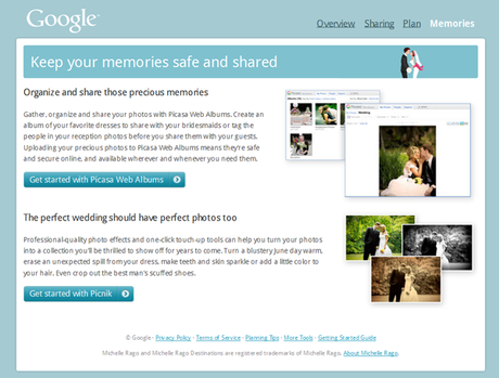 Thank Google for the Memories? Wedding photo sharing tools