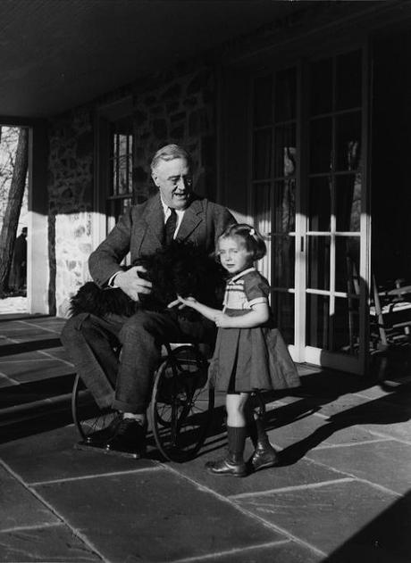 One of the few photos of Roosevelt in a wheelchair