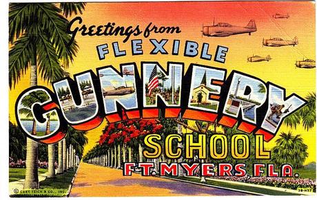 Buckingham Army Airfield Flexible Gunnery School Postcard