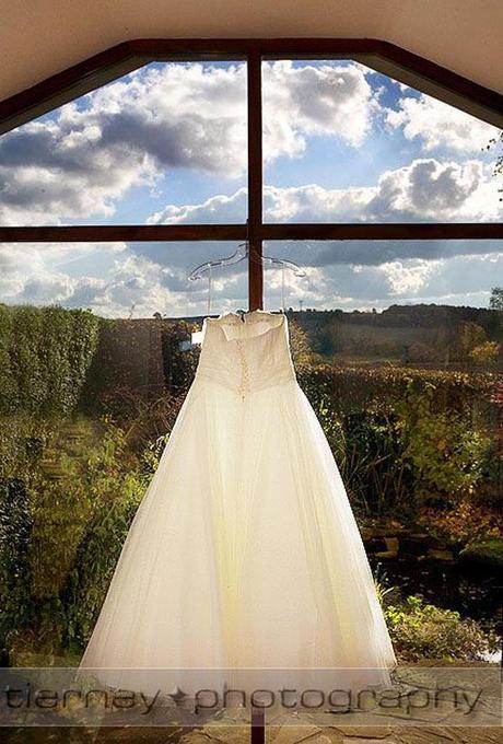 Emma's wedding dress - and what a wonderful view from the window