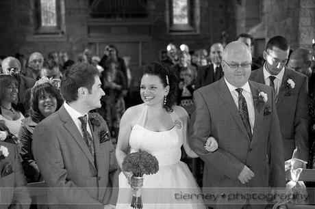 One of those magical moments: the bride and groom arrive at the altar