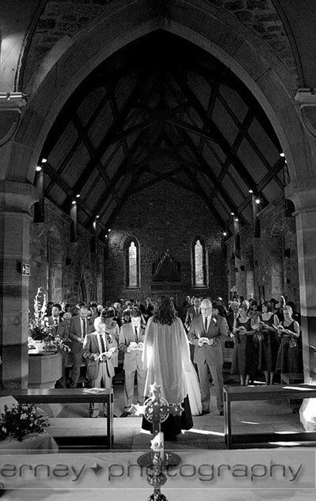 The wedding inside the Holy Trinity Church in Ulley, near Rotherham