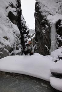 ice climbing Gorge de Chapeau
