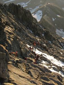 Climbing Matterhorn from Hornli hut