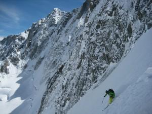 steep skiing Chamonix
