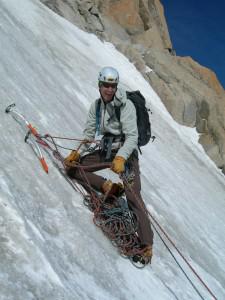 Alpine ice climb Mt Blanc du Tacul