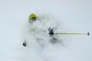 powder skiing Grands Montets 1 April