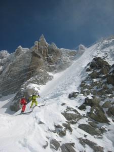 Skiing Glacier Rond, Aiguille du Midi, Chamonix